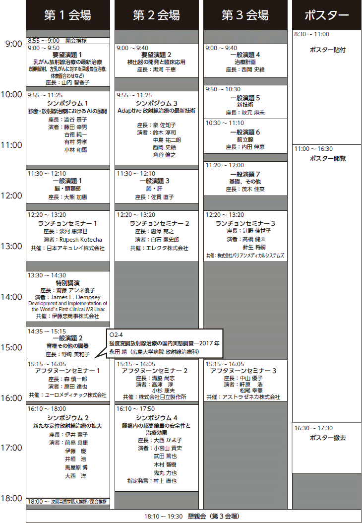 日程表