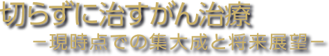 切らずに治すがん治療　-現時点での集大成と将来展望-